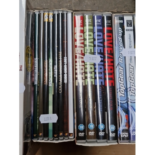 468 - A group of DVD box sets and discs, including The Big Bang Theory, Band of Brothers, Top Gear titles,... 