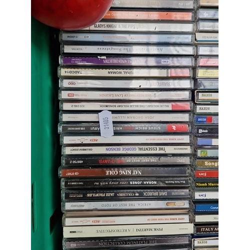 476 - A full crate of compact discs, chiefly popular and jazz with some classical, including titles by Dav... 