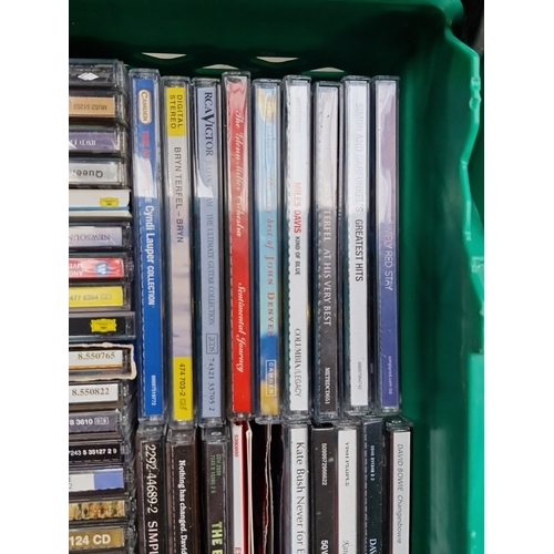 476 - A full crate of compact discs, chiefly popular and jazz with some classical, including titles by Dav... 