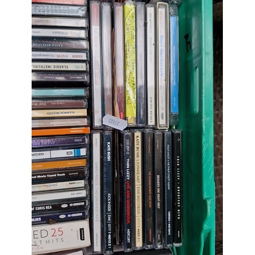 476 - A full crate of compact discs, chiefly popular and jazz with some classical, including titles by Dav... 