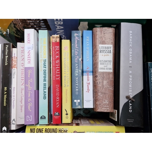 480 - A group of modern hardback and paperback books, chiefly travel, memoir and literature, including tit... 