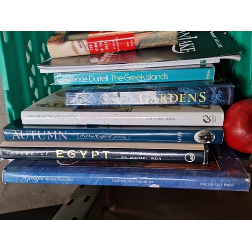 481 - A group of assorted hardback and paperback books, including illustrated travel and art titles and mo... 