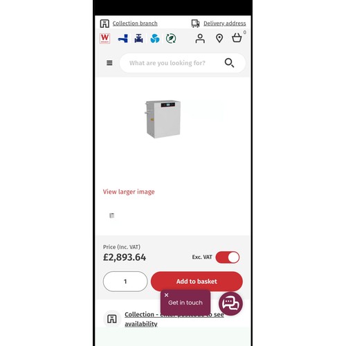 420 - A Grundfos floor-standing pump control unit or pressurisation module, in a white metal housing with ... 