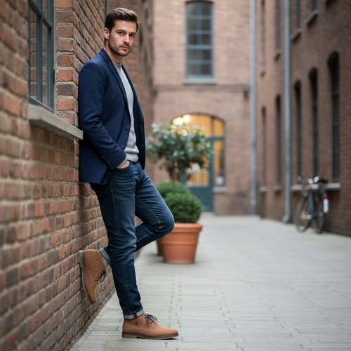 369 - A pair of Bugatti designer gents cognac boots size 43. In very good condition housed in original box... 