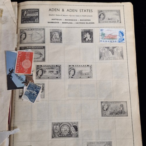 377 - A vintage stamp album, loose irish stamps on paper and a selection of 195Os letters with irish stamp... 