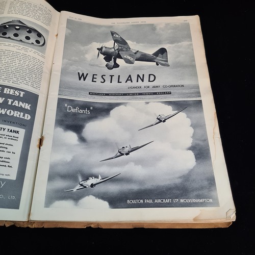 134 - A vintage circa 1939 publication of The Illustrated London News published on June 10 1939 detailing ... 