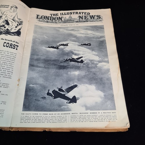 134 - A vintage circa 1939 publication of The Illustrated London News published on June 10 1939 detailing ... 