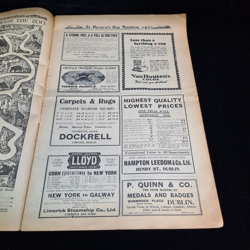 135 - A collectible vintage ''Saint Patrick's Day number'' issue of the Irish Weekly Independent newspaper... 