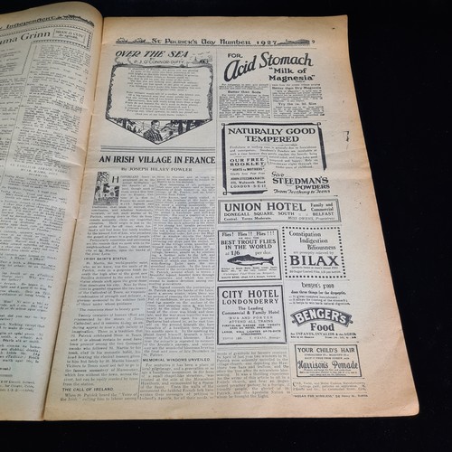 135 - A collectible vintage ''Saint Patrick's Day number'' issue of the Irish Weekly Independent newspaper... 