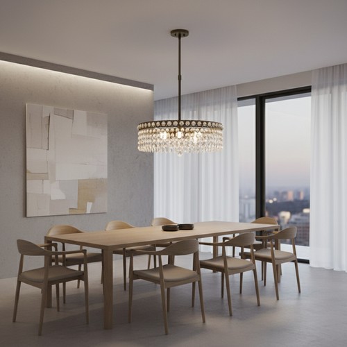 399 - Star lot : Two elaborate very large (2 feet wide)  brass and cut glass hanging ceiling pendant light... 