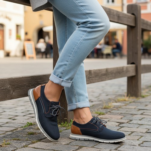 376 - A pair of Bugatti designer gents classy trainers size 43. In very good condition housed in original ... 