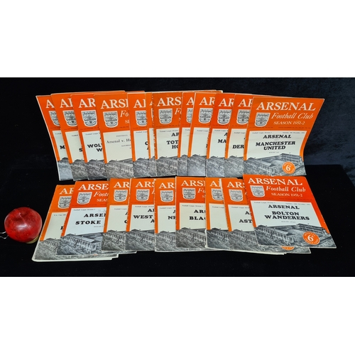 A selection of very early vintage Arsenal home football programmes from the 1951/52 season. In super condition.

Previous in auction on T022626  - 01/03/2026 with Lot no.237