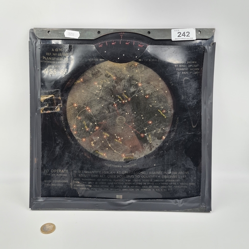 A vintage astronomical planisphere, specifically a 