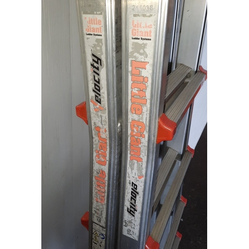 A Little Giant aluminium multi-position folding ladder, with ribbed ...