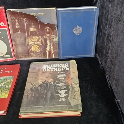 A group of illustrated hardback books, including Russian-language ...