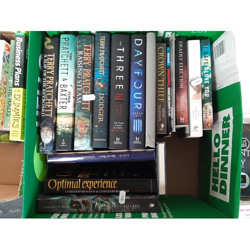 An excellent box of as new assorted paperback and hardback books ...