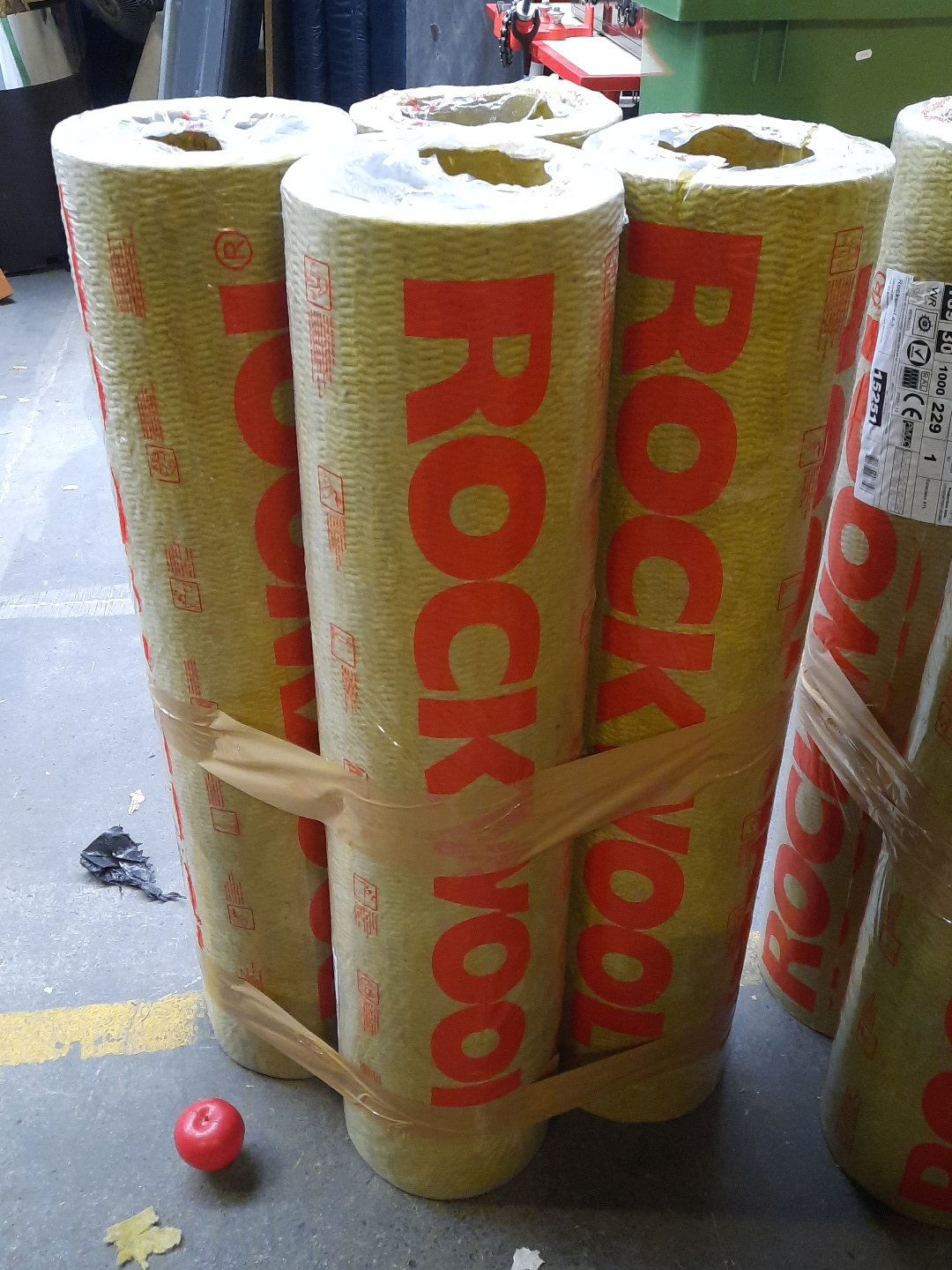 Four new Rockwool ProRox PS 960 mineral wool insulation rolls, foil ...