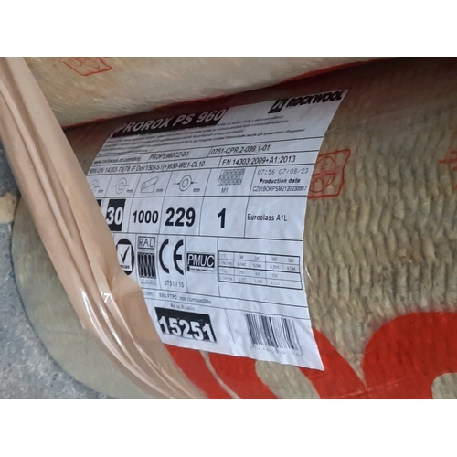 Four new Rockwool ProRox PS 960 mineral wool insulation rolls, foil ...