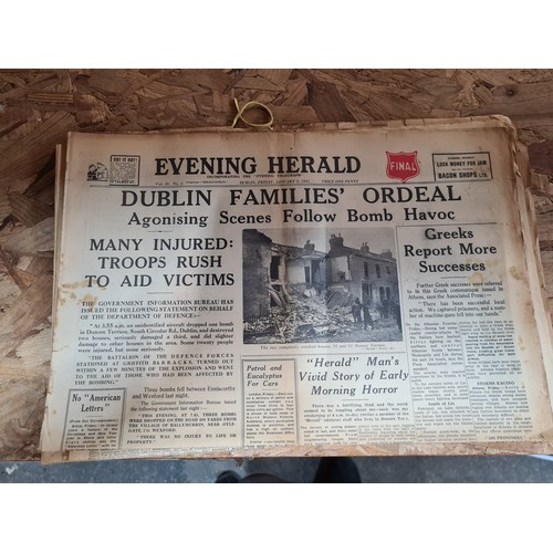 A selection of WWII era Irish newspaper publications. Lot includes a ...
