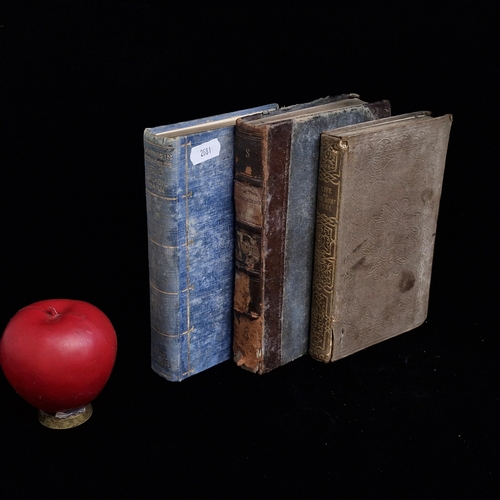 Three interesting antique 19th century hard back books including a rare ...