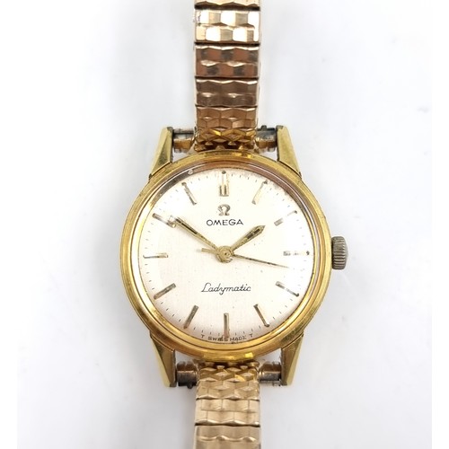 Star Lot: A ladies Omega Ladymatic Seamaster Gold plated