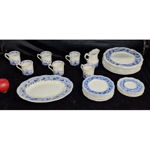 125 - A J & G Meakin England Sterling part tea service. Lot includes a jug, cups, saucers, sandwich plates... 