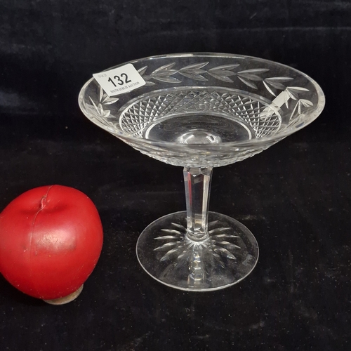 132 - A Waterford Crystal footed compote/candy dish in the Glandore pattern. In excellent condition with a... 
