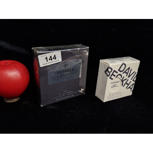 144 - Two brand new sealed bottles of David Beckham men's fragrance including a 75ml bottle of 'Beckham Si... 