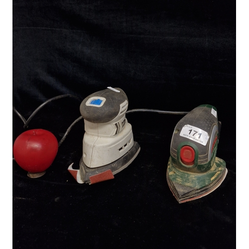 171 - Two sanders including a Bosch PSM Primo rrp €51.95 woodies, and a MacAllister MSCS110 corner sander ... 