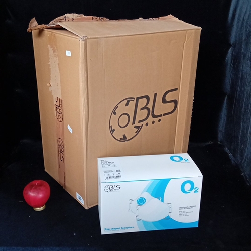 A large master box of 6 boxes of BLS “O2” disposable respirator masks ...