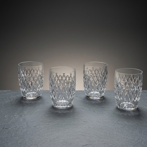 127 - Four Waterford Crystal tumblers in the Boyne pattern. All in good condition with acid marks.