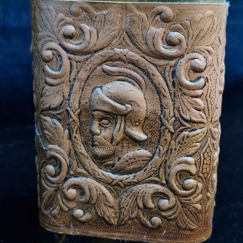 124 - A vintage collectible figure of a horse and  a wooden carr, which serves as a display for a bottle. ... 