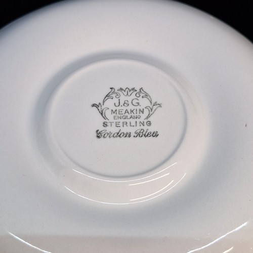 125 - A J & G Meakin England Sterling part tea service. Lot includes a jug, cups, saucers, sandwich plates... 