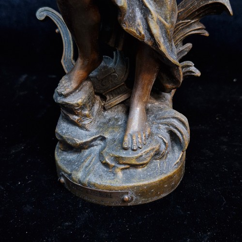 142 - A beautiful antique cast spelter statue titled ''Source d'Harmonie' by L&F Moreau (Louis Auguste Mor... 