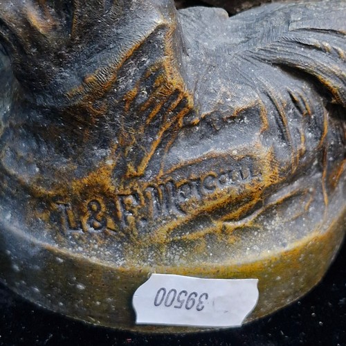 142 - A beautiful antique cast spelter statue titled ''Source d'Harmonie' by L&F Moreau (Louis Auguste Mor... 