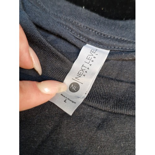 175 - Two as new T-shirts including Next Level Apparel Roots from the Yard T-shirt size large and a Riddim... 