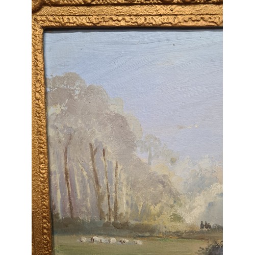 69 - Star Lot: A wonderful 1981 oil on board painting. Features an Irish rural landscape with figures and... 