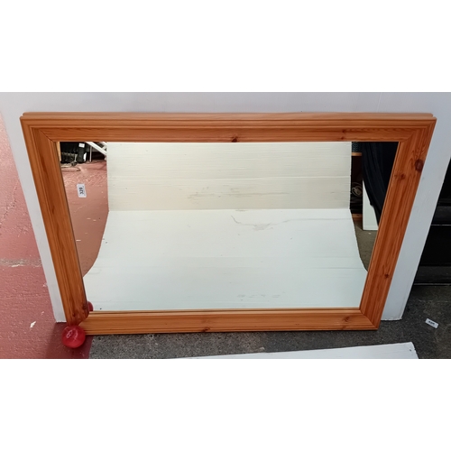 1288 - A large decorative solid pine rectangular wall mirror.

Previous in auction on T230426  - 26/04/2026... 