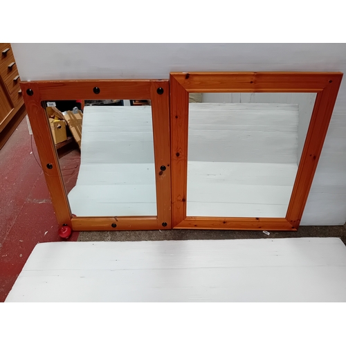 1290 - Two excellent good sized solid pine wall mirrors.

Previous in auction on T230426  - 26/04/2026 with... 