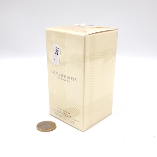 56 - A boxed 100ML bottle of Burberry Weekend for Woman Eau de Parfum. Please note, the image of the mode... 