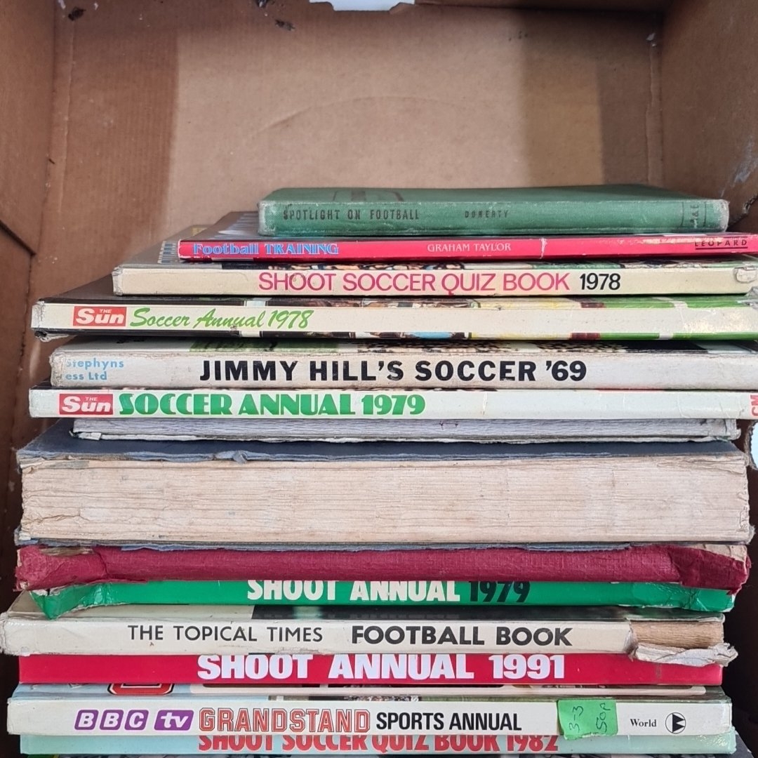 A group of football and sports annuals and reference books, late 20th ...