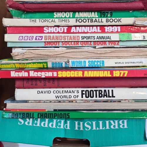A group of football and sports annuals and reference books, late 20th ...