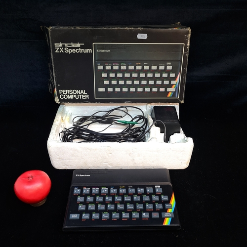 A vintage 1980's Sinclair ZX Spectrum 48K home computer. It is an