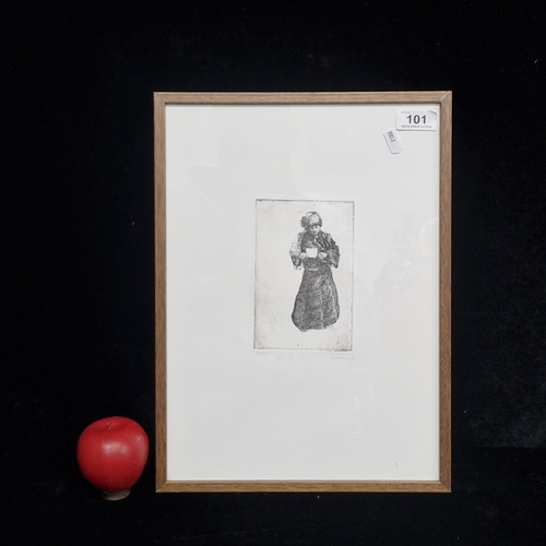 101 - Star Lot: A limited edition 19 / 35 hand signed 'Hector McDonnell RUA (b.1947)' etching titled 'Girl... 