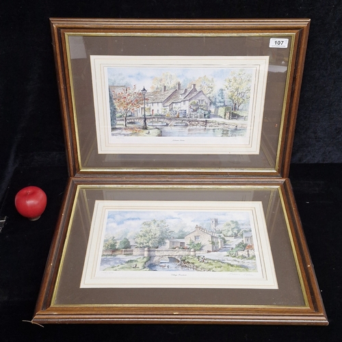 107 - Two hand signed 'Norma Nelson' limited edition 175 / 500 titled 'Village Residents' and ' 58 / 500 t... 