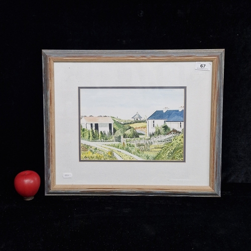67 - A watercolour and pencil on paper painting by 'Andrew Gahan' titled 'Roundstone, Co. Galway'. Featur... 