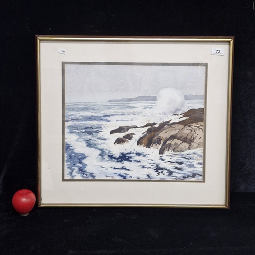 72 - Star Lot : A 'Cormac O'Connor (1928-1998)' watercolour on paper painting titled 'Near Lambs Head'. F... 
