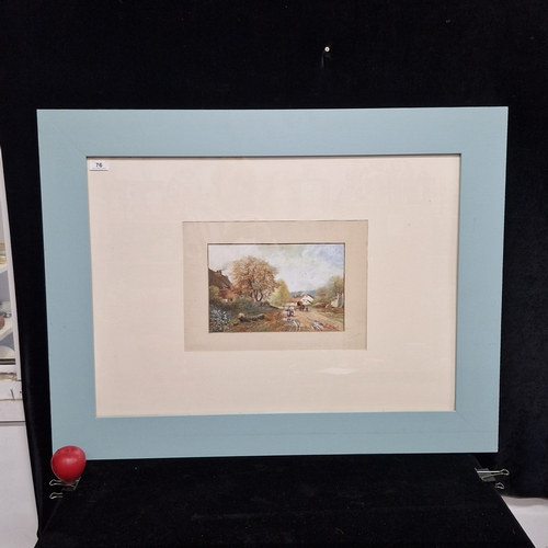 76 - Star Lot: A wonderful large 'H Weigelt Munche' watercolour on paper painting. Features an old countr... 