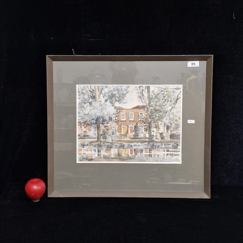 85 - Star Lot: A wonderful 'Tom Nisbet RHA (1909-2001)' watercolour on paper painting titled 'Mespil Road... 