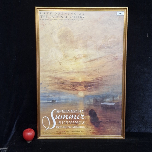 96 - A print after a poster for a 'Wednesday Summer Evenings' event at 'The National Gallery' featuring a... 